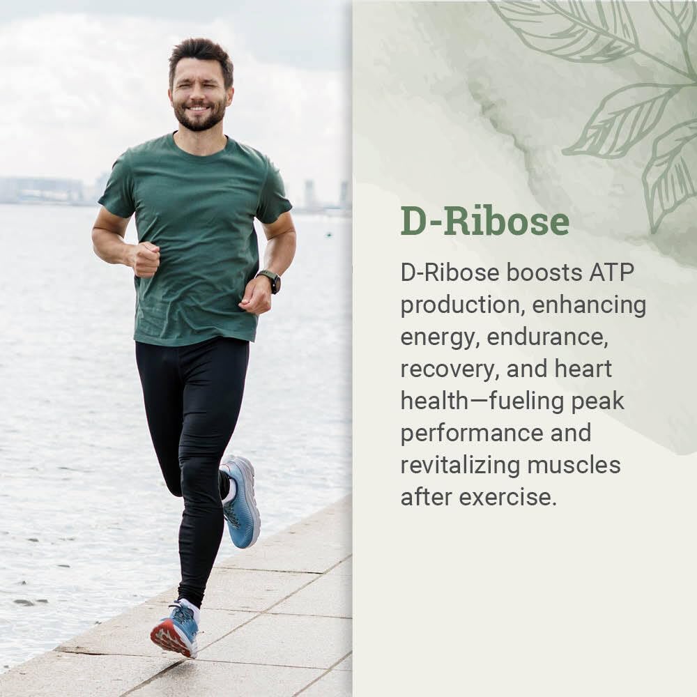 Earth Harmony D-Ribose Powder 5000mg - Great for Exercise Performance, Post-Workout, and Heart Health - Similar to D Ribose Capsules - 17.6 Oz