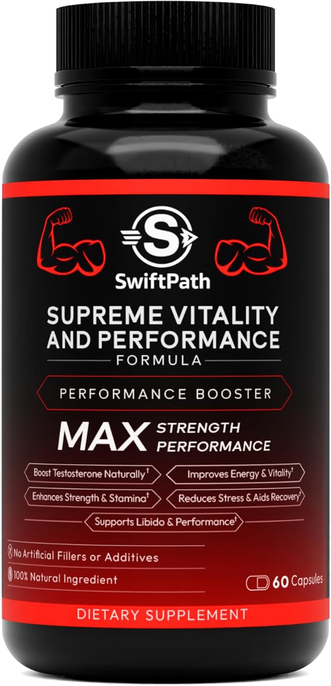 Supreme Vitality for Men – Daily Energy & Wellness Support – Clean, Stimulant-Free Supplement for Active Lifestyle, Endurance & Balance – 60 Capsules