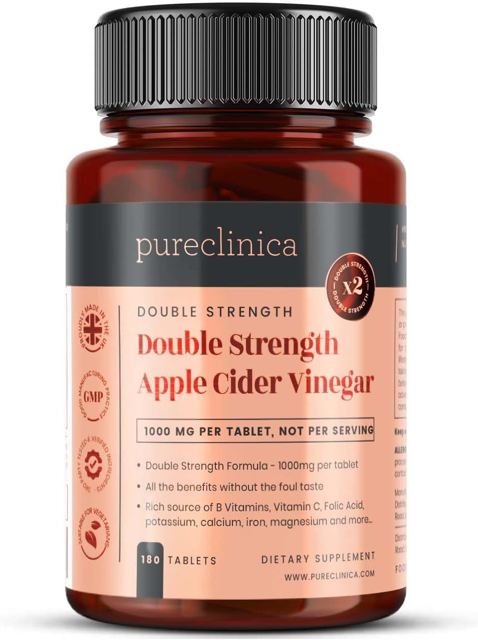 Double Strength Apple Cider Vinegar 1000mg x 180 Tablets (6 Months Supply)