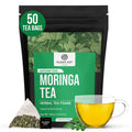Blendart Moringa Tea Bags (50 Count) Caffeine Free, Pure Moringa Leaves | Sweet and Light Herbal Tea Bags,