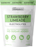 JUST INGREDIENTS Strawberry Limeade Electrolytes – 30 Serving Bag – Hydration Drink Mix with Essential Minerals – Remineralizing Formula – No Sugar Added – Supports Energy – Vegan, Non-GMO