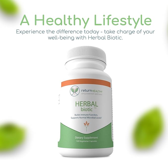 Herbal Biotic, Immune Support Vitamins, Natural Immune System Booster for Adults, Immune Support Supplement Enriched with Cat’s Claw for Probiotic Balance, Digestive Health, 120 Vegan Capsules