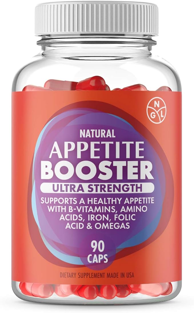 NGL Appetite Booster Pills Extra Strength for Adults Fortified with Lysine, Folic Acid, Iron, Thiamine, B Complex