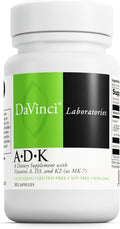 DAVINCI Labs ADK - Helps Support Bone, Heart & Immune Health* - Dietary Supplement with Vitamins A, D3 & K2 (as MK-7) - Vegetarian, Gluten Free & Soy Free - 30 Capsules