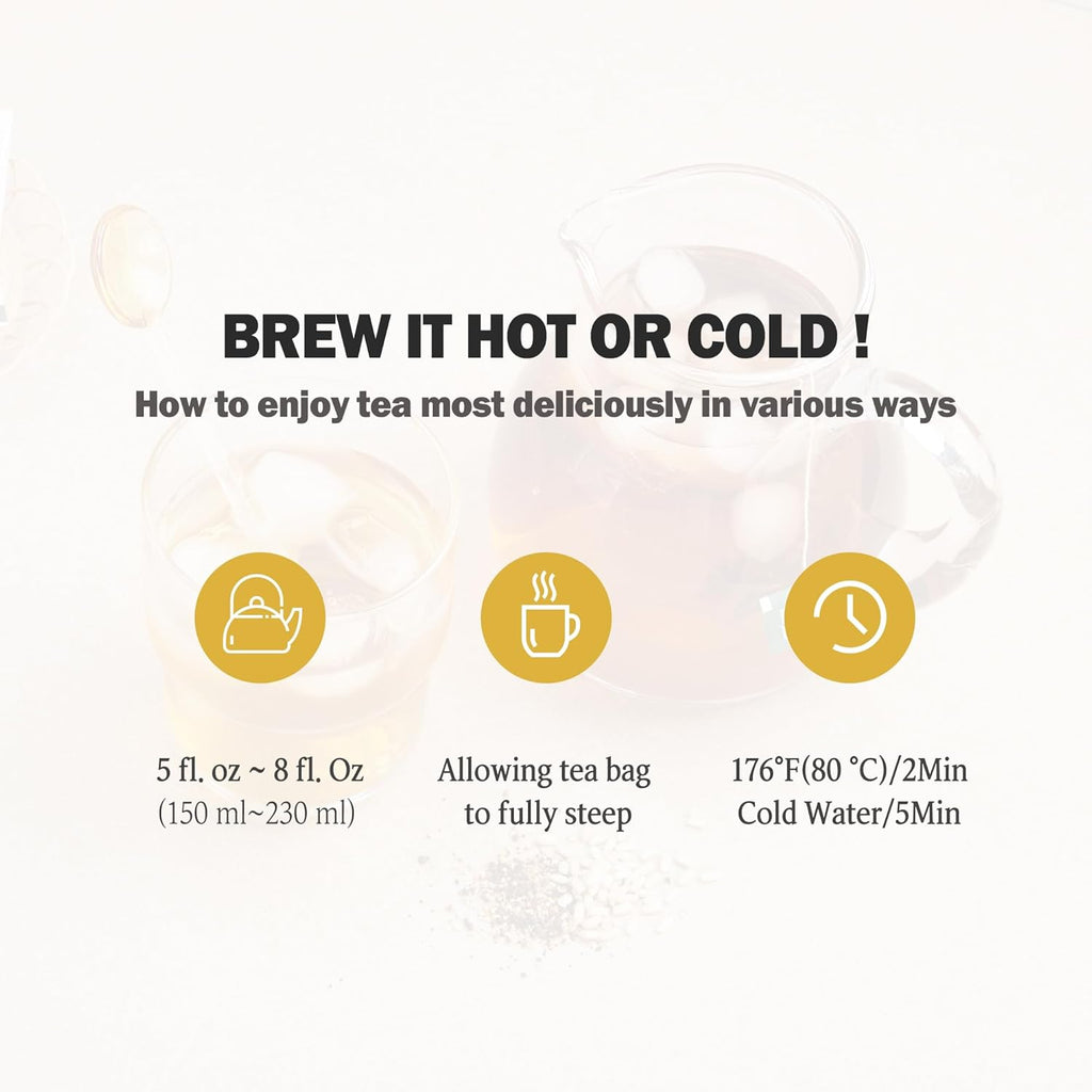 [Nokchawon] solomon seal tea & Brown Rice Tea | Toasted Korean Herbal Tea Blend | Nutty & Savory Flavor, korean food, Caffeine-Free, 50 Bags, 2.1oz(60g)