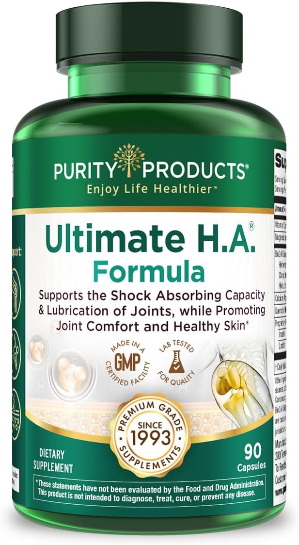 Purity Products Ultimate H.A. Formula - Clinically Studied BioCell Collagen - Dynamic Hyaluronic Acid Support for The Joints and Skin - 90 Count - from