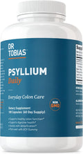 Dr. Tobias Psyllium Daily, Supports Healthy Bowel Movement, Psyllium Husk Capsules with Bentonite Clay, Flaxseed & Natural Ingredients, Daily Fiber Supplement in Support of Colon Health, 180 Capsules