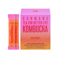SUNMANC Kombucha 30 packets, Sparkling Probiotic Fermented Drink, Convenient Powdered Drink Mix, Tea Powder, Low Calories, Sugar 0g, Low Caffeine (Grapefruit)