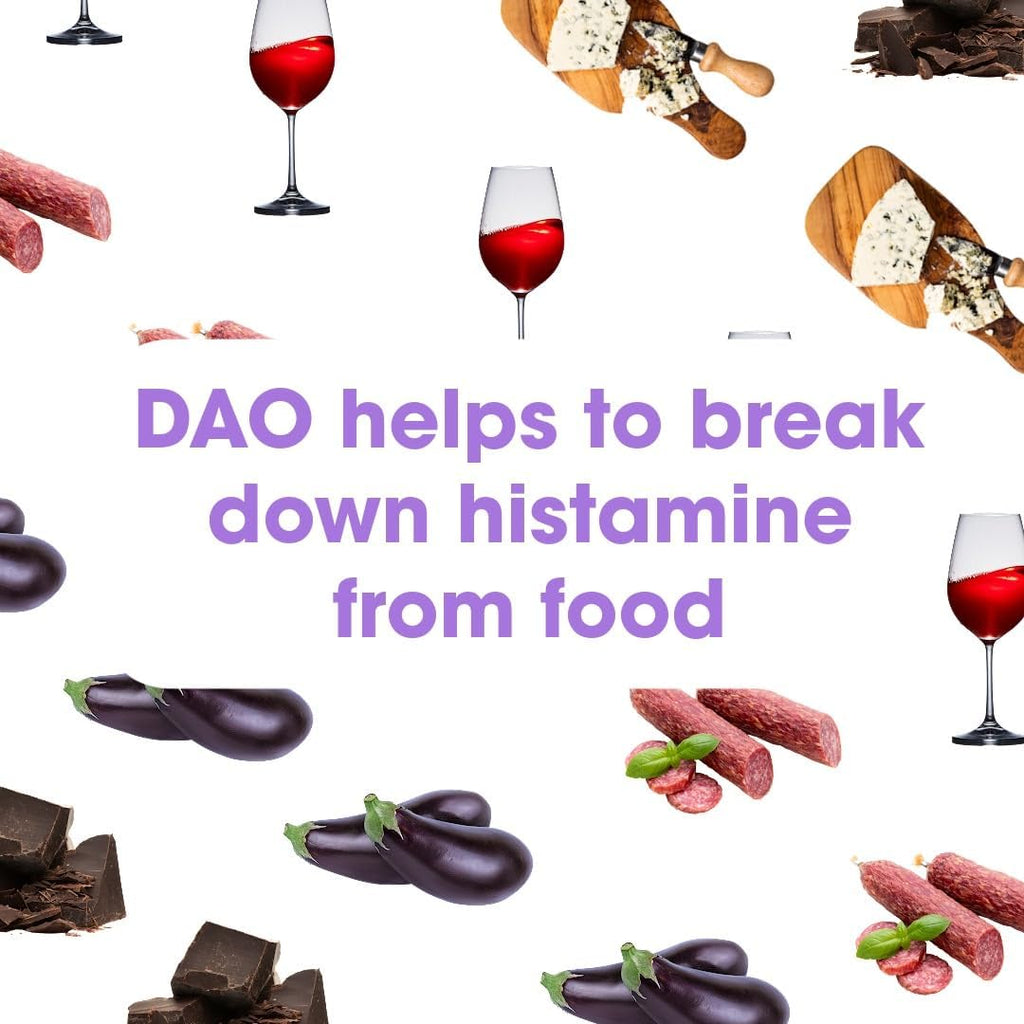 DAO Mini Digestive Enzymes - 60 Tablets | Supplement for Histamine Intolerance & DAO Deficiency | Healthy Histamine Levels | 30,000 HDU Pure Diamine Oxidase (DAO) Enzyme | Coated