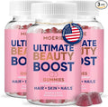 Moerie Hair Skin and Nails Gummies for Women & Men - Biotin for Hair Loss, Gummy Vitamins & Growth Dietary Supplements - Sugarbear for Thicker Hair - Allergen Free - 180 per Serving - Balanced Diet