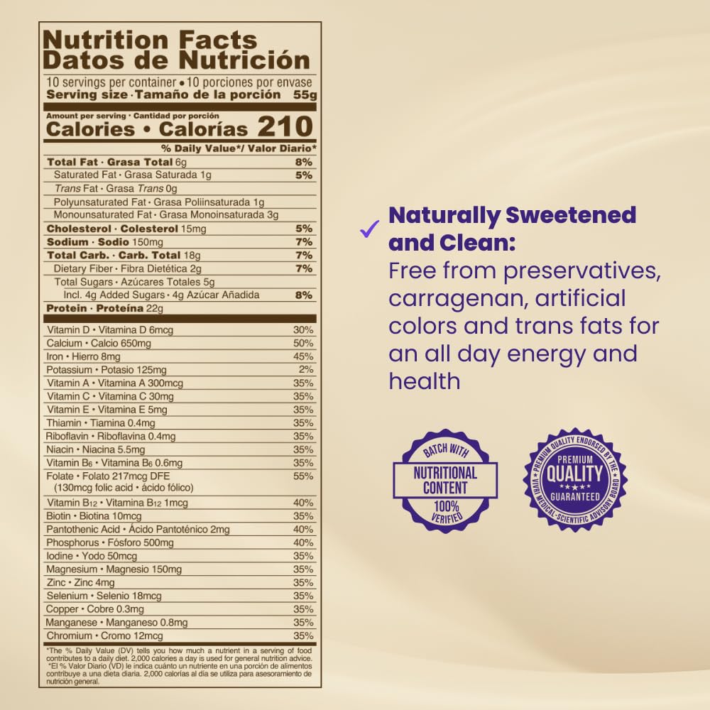 VIVRI ShakeMe! Meal Replacement | 10 Servings | 22g Triple Premium Protein, 45 Nutrients & 8 Superfoods | Supports Weight Loss, Full-Body Health, Energy & GLP-1 Treatments. (Caramel Macchiato)