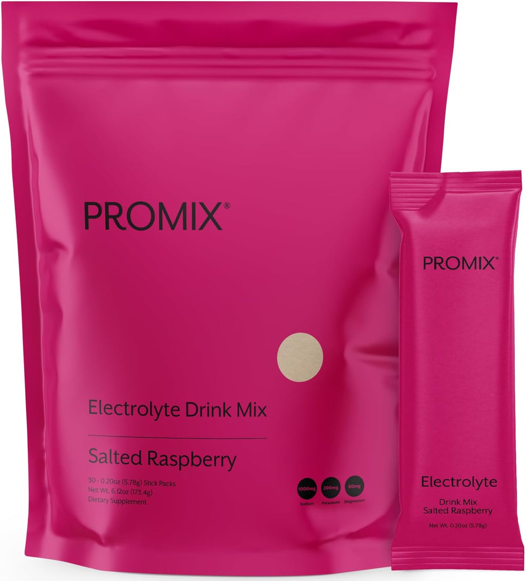 ProMix Nutrition Electrolytes Powder Hydration Packets - 30 Servings - Raspberry
