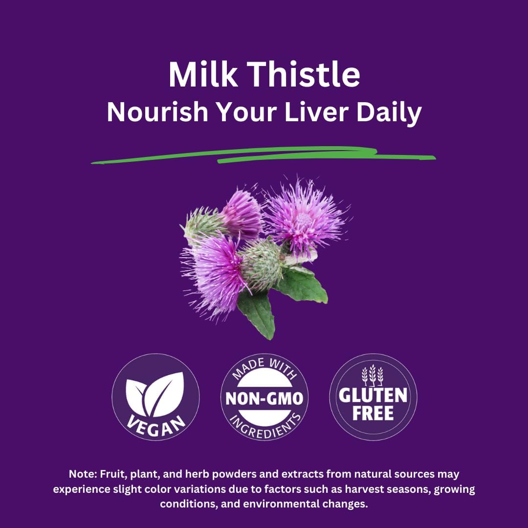 Paradise Herbs Milk Thistle, Active Whole Spectrum Extract, Vegan, Non GMO, Gluten Free, 60 Vegetarian Capsules