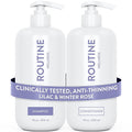 Routine Wellness Anti-Thinning Volumizing Shampoo and Conditioner Set for Thinning Hair & Hair Loss - Grow Your Confidence with Biotin & DHT Blockers - Lilac & Winter Rose Set