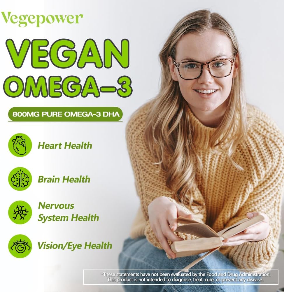 Vegan Omega-3 DHA Supplements - Premium Fish Oil Alternative from Algae Oil | 90 Carrageenan Free Softgels | Plant Based Algal DHA Essential Fatty Acids, Non-GMO (Algae, 90 Count (Pack of 1))