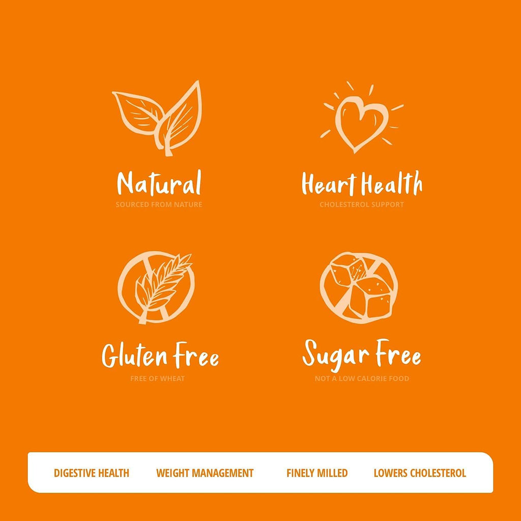 Sugar-Free Psyllium Husk Fiber Powder, Orange Flavored 19 oz