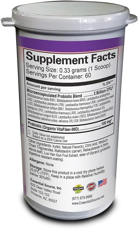 TriActive Biotics Junior for Kids – Powder Probiotic and Prebiotic Blend, 6 Billion CFU – Digestive Enzymes Supplement for Gut Health, Immune Support – Allergen-Free, Gluten-Free, Naturally Sweetened