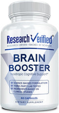 Brain Booster - Nootropic Supplement to Enhance Cognitive Function - 60 Vegan Friendly Capsules - 1 Bottle