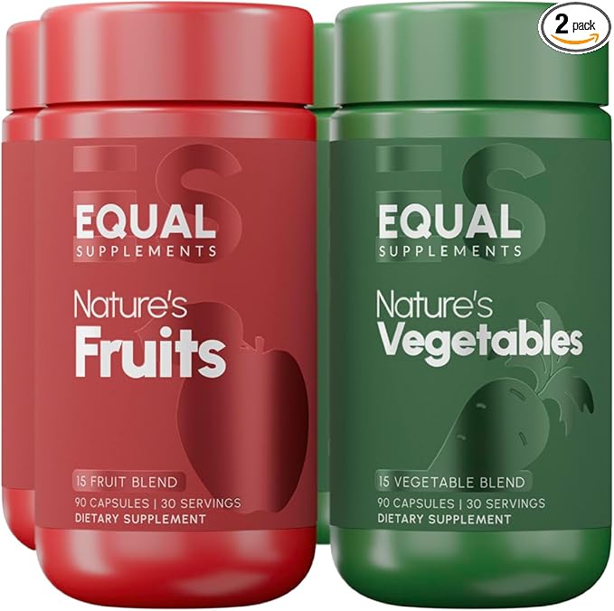 Fruits and Vegetables Capsules | 2 Month Supply | GMP Certified-Manufactured in US | Fruit and Veggies Supplement for Balance | of Nature, Fruit and Vegetable Capsule for Adults
