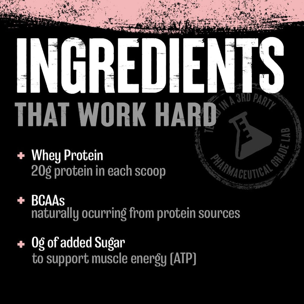 Animal 100% Whey Protein Powder – Whey Blend for Pre or Post Workout, Recovery, Anytime Low Sugar Protein Boost Meal Replacement with BCAA Branched Chain Amino Acids – New Flavor, Strawberry, 4 lb