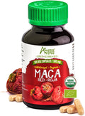 Amazon Andes Red maca Root Capsules - Female Health Supplement - Natural Energizer - USDA NOP Certified - Genitalized, Non GMO & Gluten Free - 100 Vegan Pills (1500mg per Serving) - Made in Peru