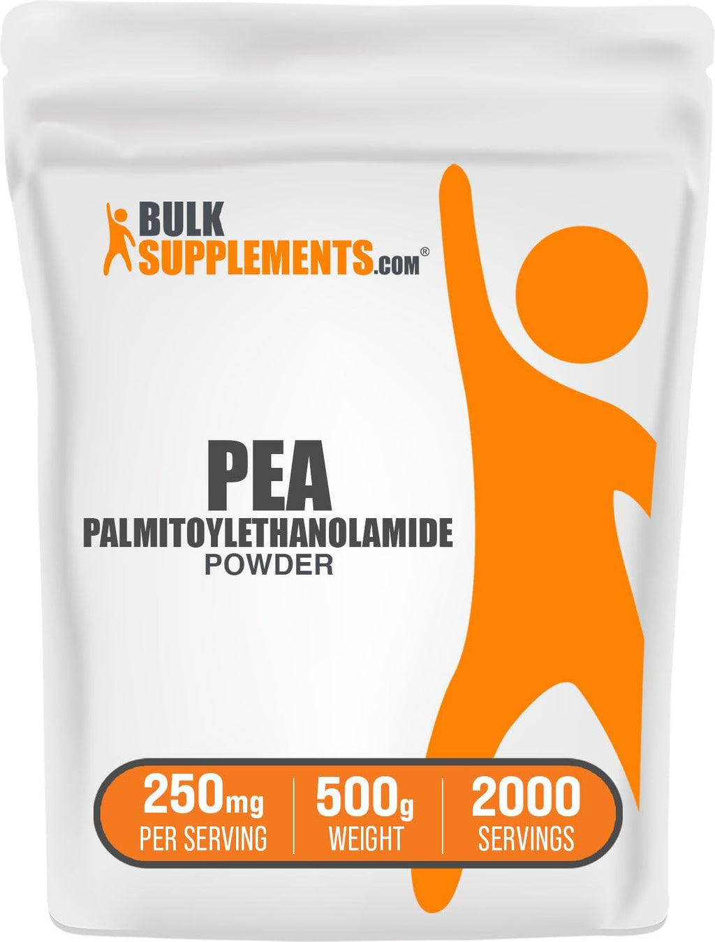 BulkSupplements.com Palmitoylethanolamide Powder - Pea Supplement, Palmitoylethanolamide 250mg - Immmune Support, Gluten Free, 250mg per Serving, 500g (1.1 lbs) (Pack of 1)