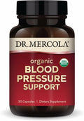 Dr. Mercola Organic Blood Pressure Support - Supports Healthy Circulation - High-Potency Grape Seed Extract - Non-GMO & Soy-Free - 30 Capsules (30 Servings)