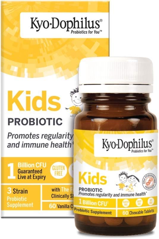 Kyo-Dophilius Kids Probiotic, Promotes Regularity and Immune Health*, 60 tablets (Packaging may vary)