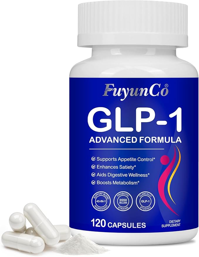 GLP 1 Supplement, GLP-1 Probiotic for Appetite Regulate & Gut Health, Reduce Hunger & Cravings for Digestive, Promote GLP-1 Production & Support Weight Management, Vegan for Women & Men (120 Capsules)