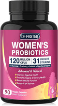 Probiotics for Women Digestive Health, Vaginal probiotics 120 Billion CFU 31 Strains with Digestive Enzymes & Prebiotics & D Mannose & Cranberry for Urinary Tract, 90 Capsules