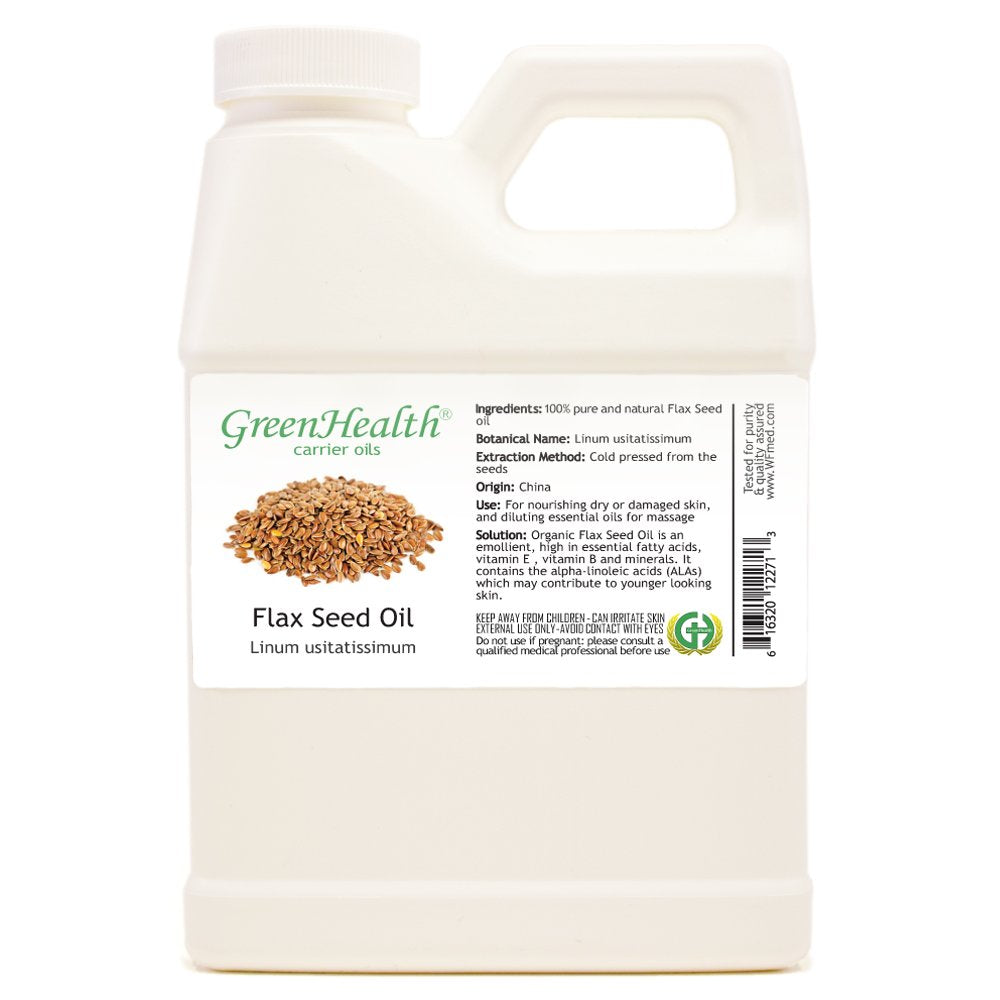 GreenHealth Flax Seed Oil - 16 fl oz - 100% Pure & Natural