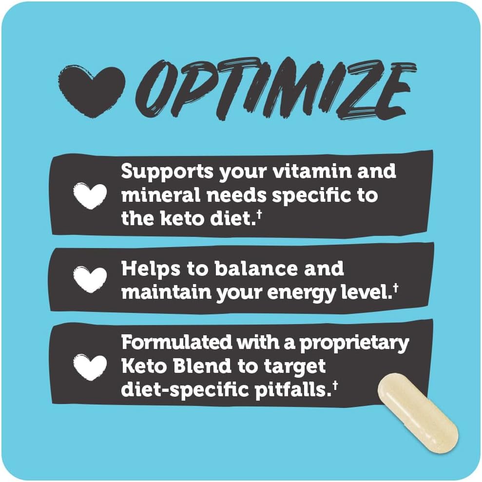 Vitamin Bounty Tune Your Keto Multivitamin with Magnesium & Potassium - Daily Supplements for Men & Women on Keto Diet - Energy & Cramp Relief - Ketosis Support - GLP-1 Support - 90 Capsules