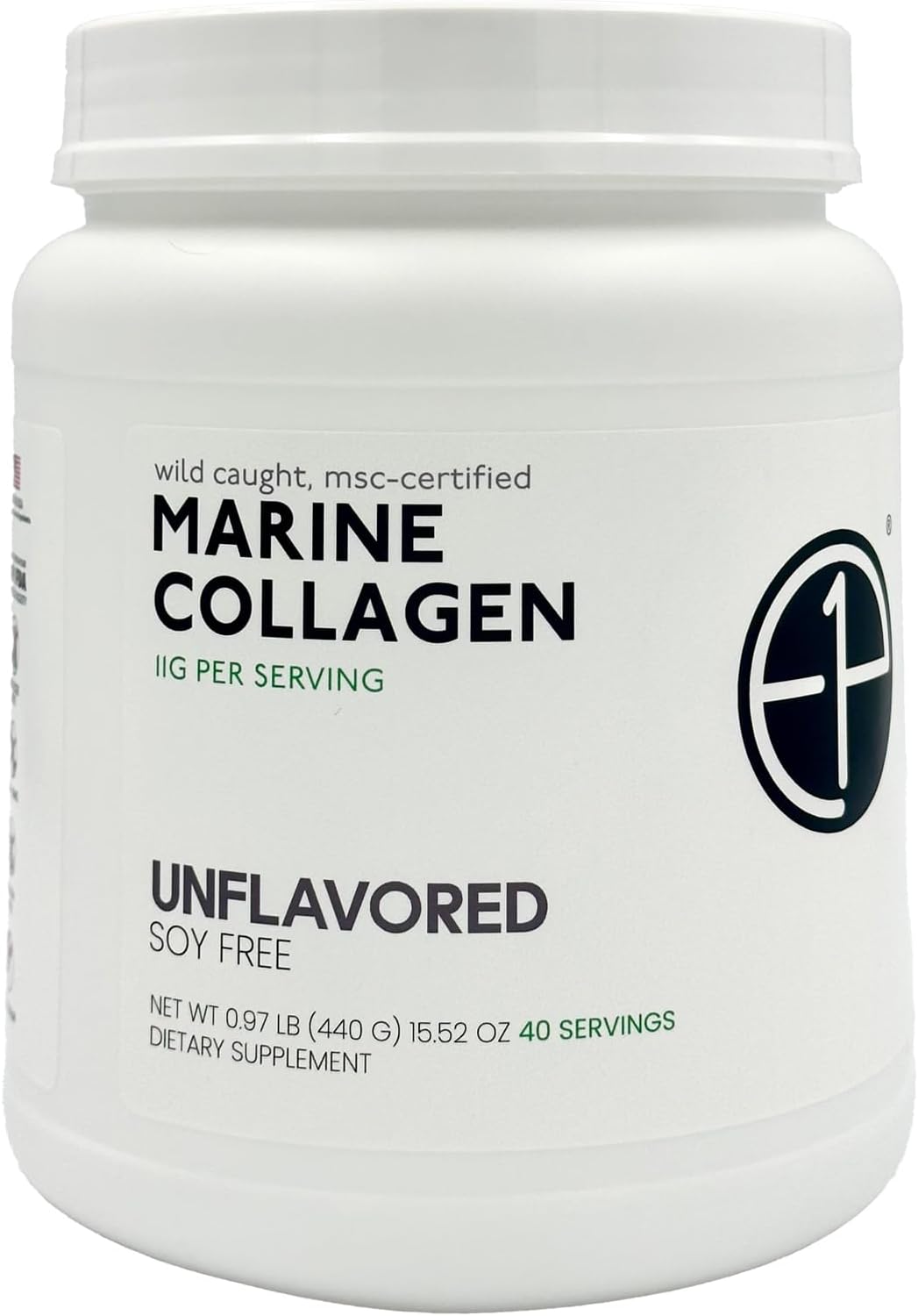 Wild Caught Marine Collagen Peptides Powder 440grams (40 Servings) Unflavored, MSC-Certified, Non-GMO, Third-Party Lab Tested