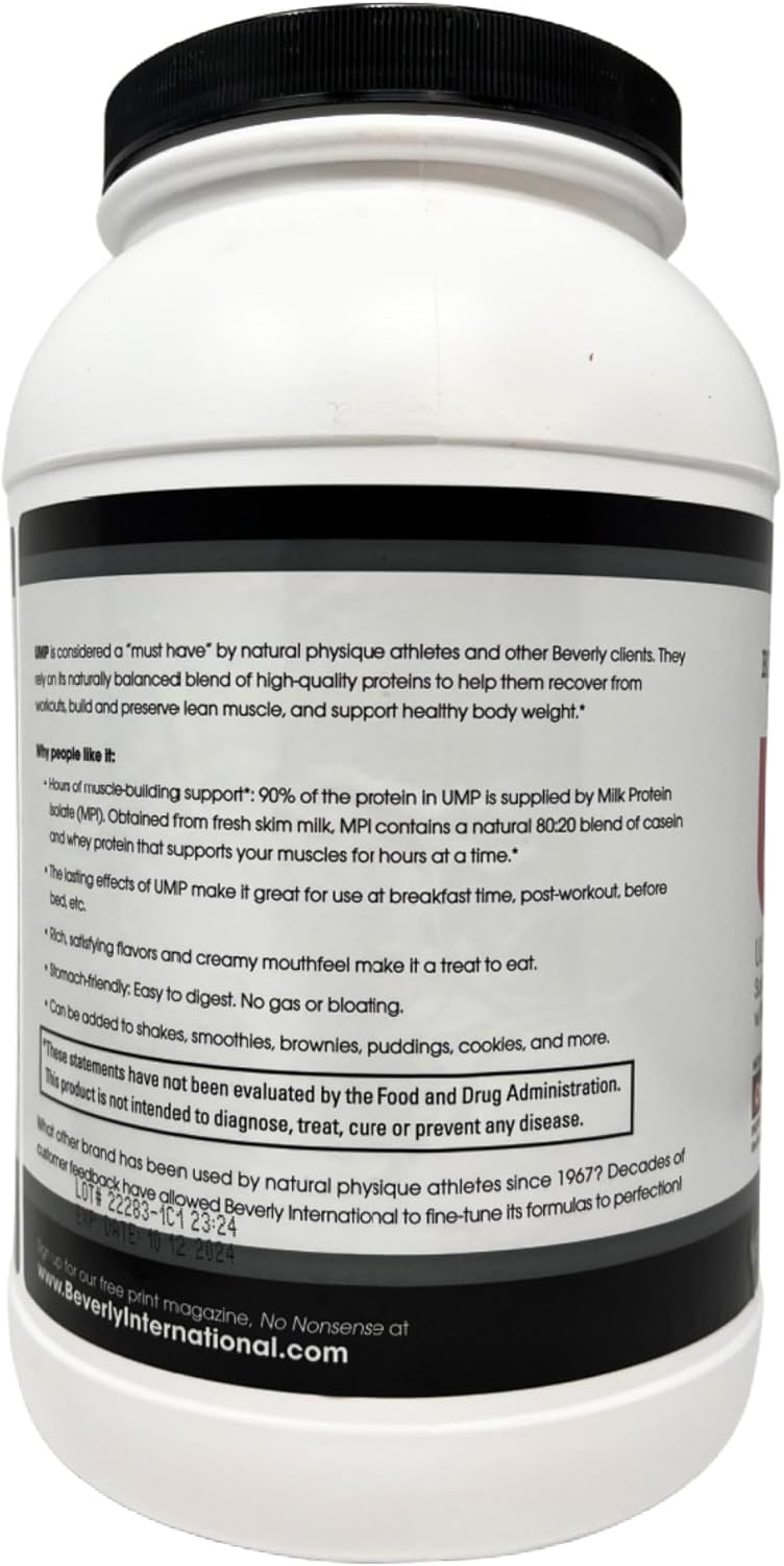 Beverly International UMP Protein Powder, Graham Cracker. Unique Whey-Casein Ratio Builds Lean Muscle Support. Easy to Digest. No Bloat. (32.8 oz) 2lb .8 oz