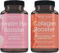Reserveage Ultra Collagen Booster & Keratin Hair Booster - Features Dermaval, Biotin & Resveratrol - Support Hair & Skin - 60 Ultra Collagen Capsules, 60 Keratin Capsules