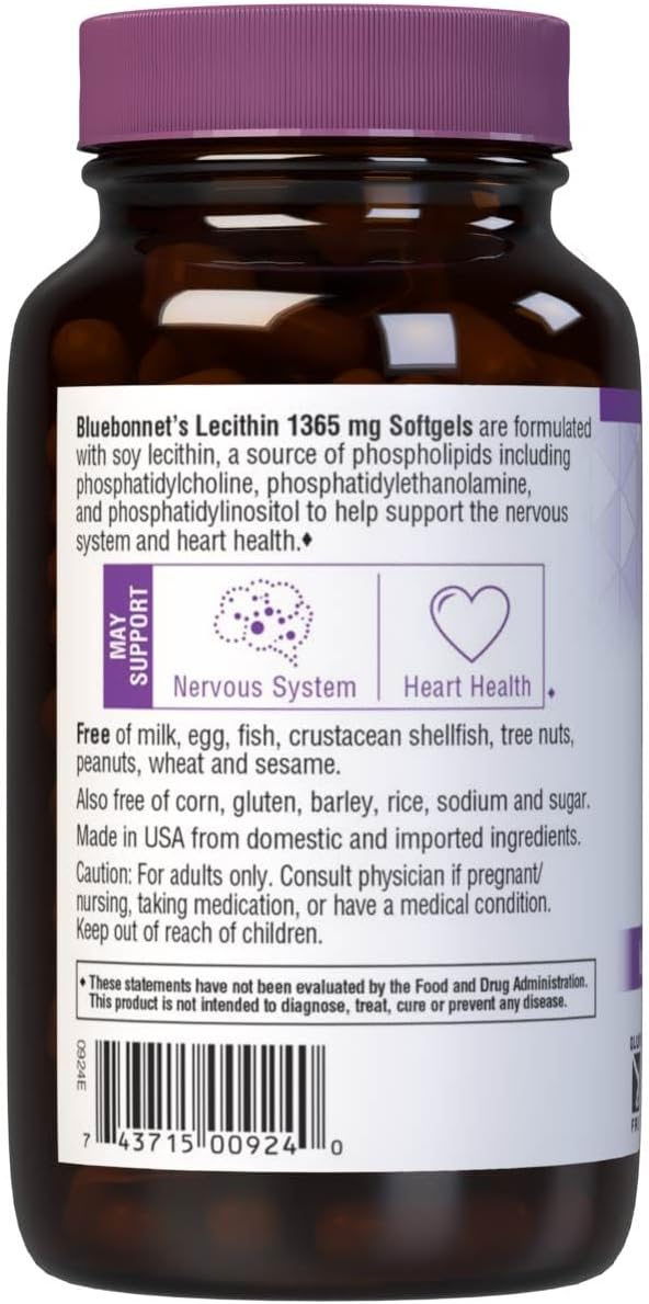 Bluebonnet Lecithin 1365mg, 90 Count