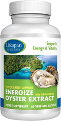 Energize Oyster Extract Supplement for Men & Women - Zinc, Taurine, Amino Acids - Supports Energy and Wellsness, Manufactured in USA, 500 mg, 60 Vegetable Capsules.
