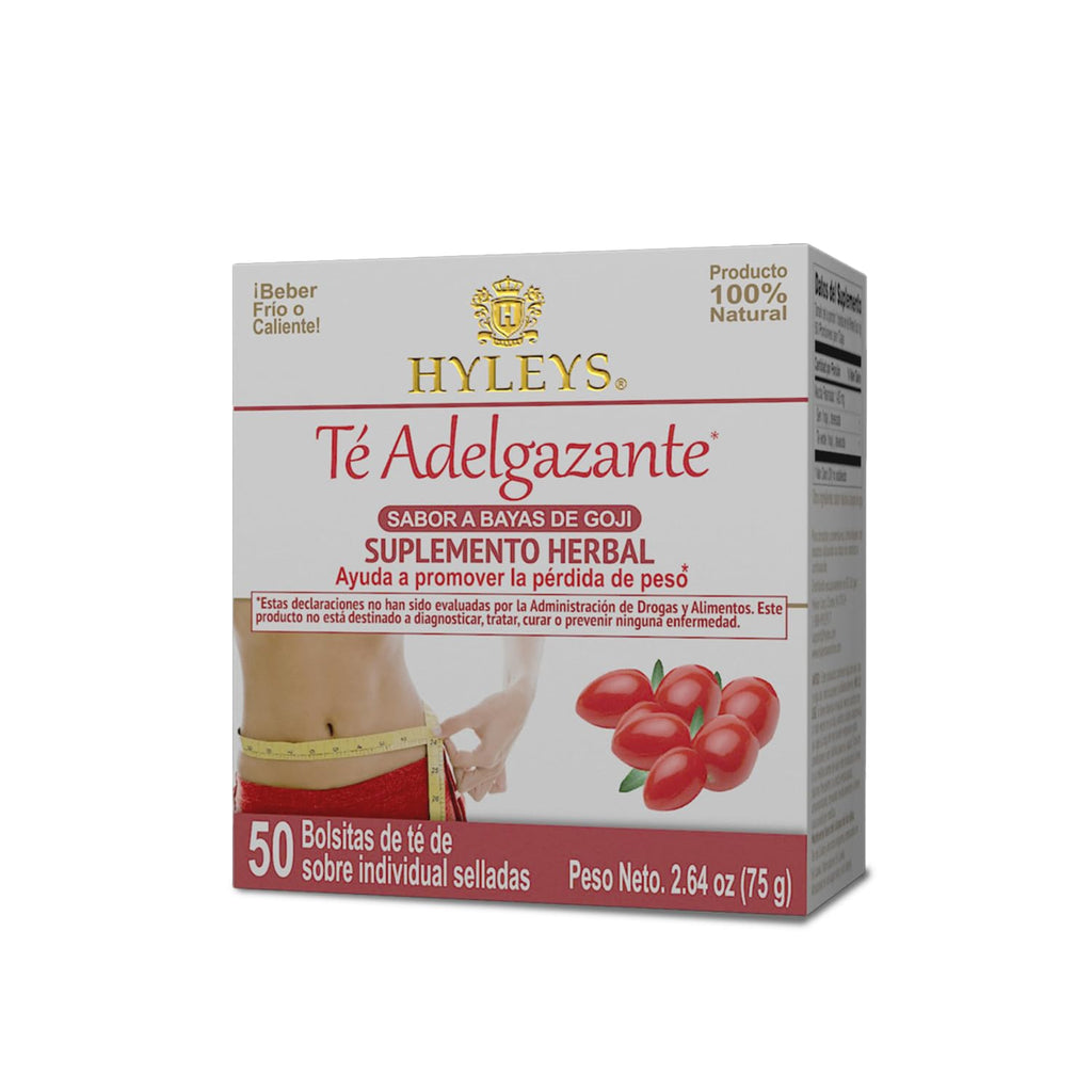 Hyleys Slim Tea Weight Loss Herbal Supplement with Goji Berry - Cleanse and Detox - 50 Tea Bags