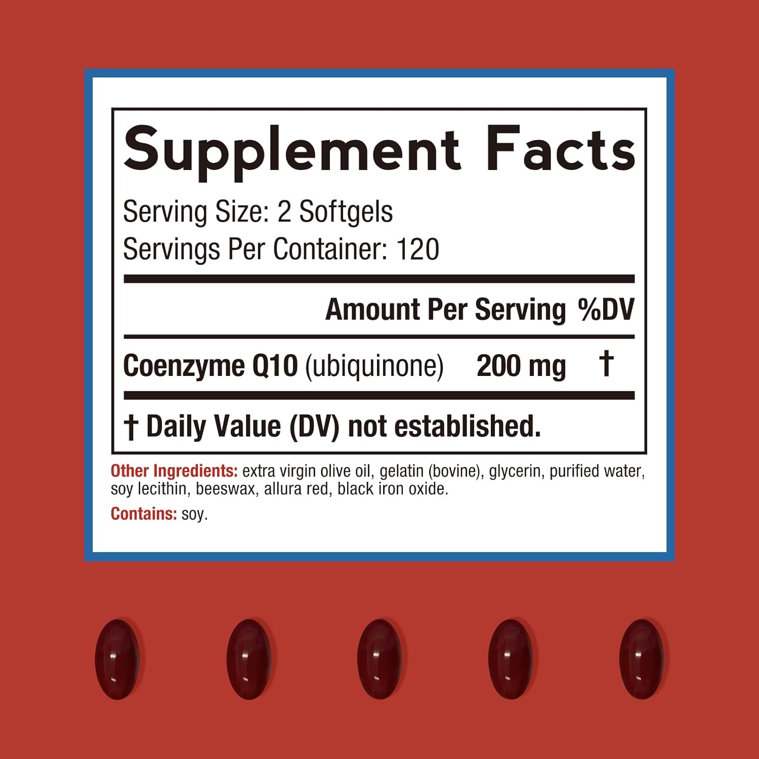 Doctor's Recipes CoQ10 200mg Per Serving, High Absorption Coenzyme Q10 Supplement with Olive Oil, Heart & Vascular Health, Energy Production & Antioxidant Support, 4 Month Supply, 240 Softgels