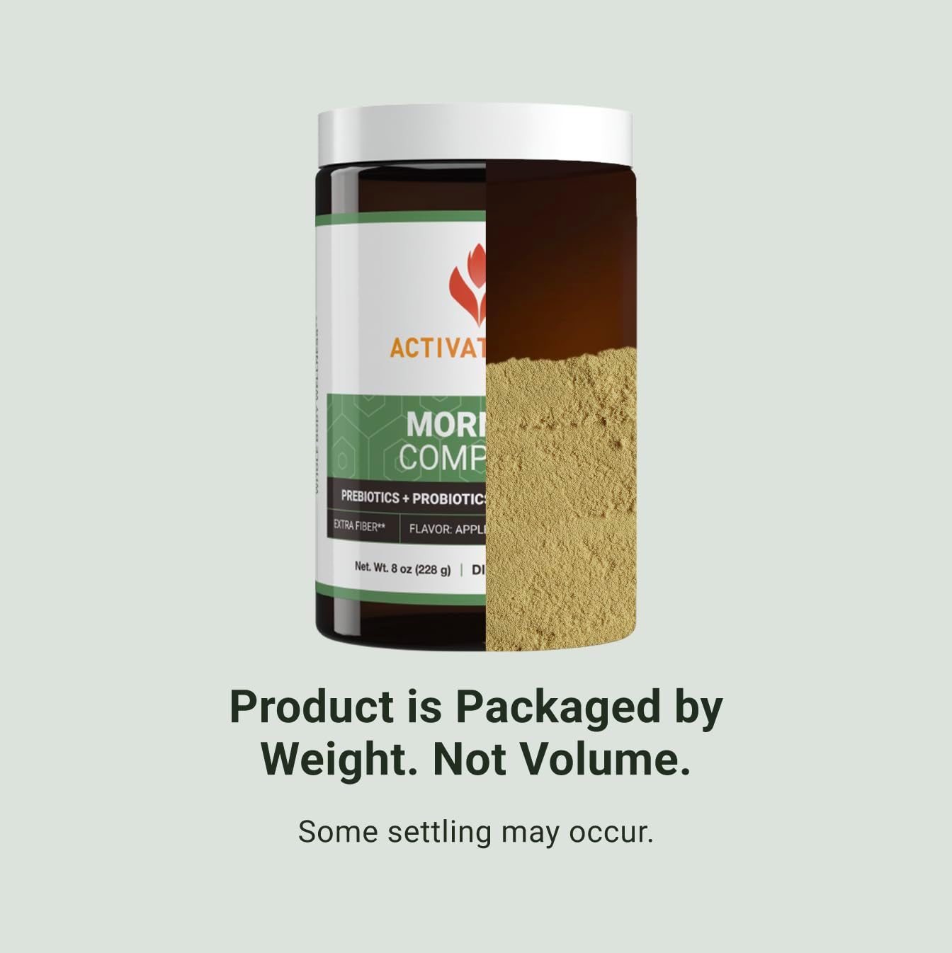 ACTIVATEDYOU Morning Complete Daily Wellness Greens Superfood Drink Mix for Gut Health w/Prebiotics, Probiotics, Antioxidants, Green Superfoods, 10 Billion CFUs, 30 Servings (Apple Cinnamon)
