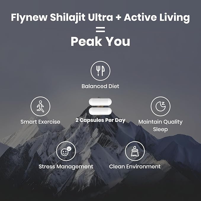 Shilajit for Men Women, Shilajit with Naturally Fulvic Acid & L-Arginine, Himalayan Shilajits for Extra Power, Stamina & Immune Support, Non-GMO, Made in USA, 2 Pack, 60 Capsules Per Bottle