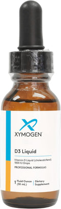 XYMOGEN D3 Liquid - Liquid Vitamin D Drops with Vitamin D3 to Support Immune Health, Bone + Heart Health - 1000 IU VIT D per Drop - Micro-Emulsified for Enhanced Absorption (1 fl oz)