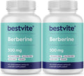 Berberine 500mg (240 Vegetarian Capsules) (2-Pack) - No Fillers - No Stearates - No Flow Agents - Vegan - Gluten Free - Non GMO