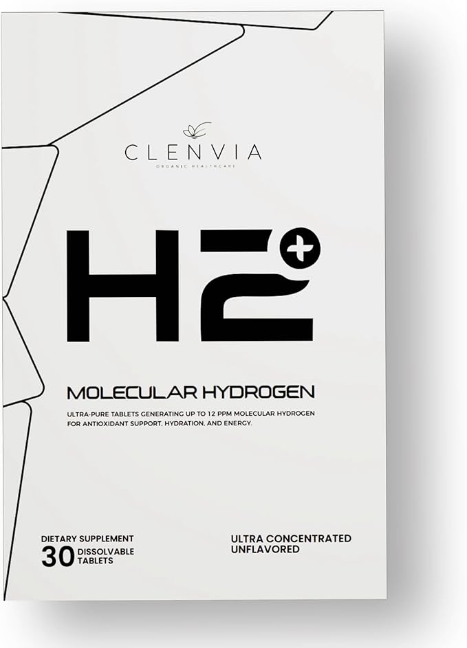 Molecular Hydrogen Tablets with Magnesium – 12 PPM Hydrogen Water Tablets for Drinking Water – Antioxidant Support for Cellular Energy, Recovery & Mental Clarity – Non-GMO, Unflavored (30 Tablets)