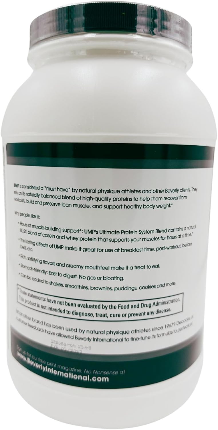 Beverly International UMP Protein Powder, Cookies & Cream. Unique Whey-Casein Ratio Builds Lean Muscle. Easy to Digest. No Bloat. (32.8 oz) 2lb .8 oz
