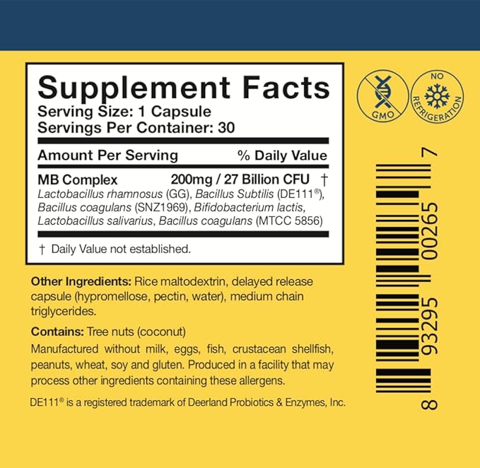 Researched Nutritionals Multi-Biome - Dual-Action Probiotics for Women & Men - Spore + Live Strain Formula with Delayed-Release Capsules for Gut Health, Histamine & Immune Support (30 ct)