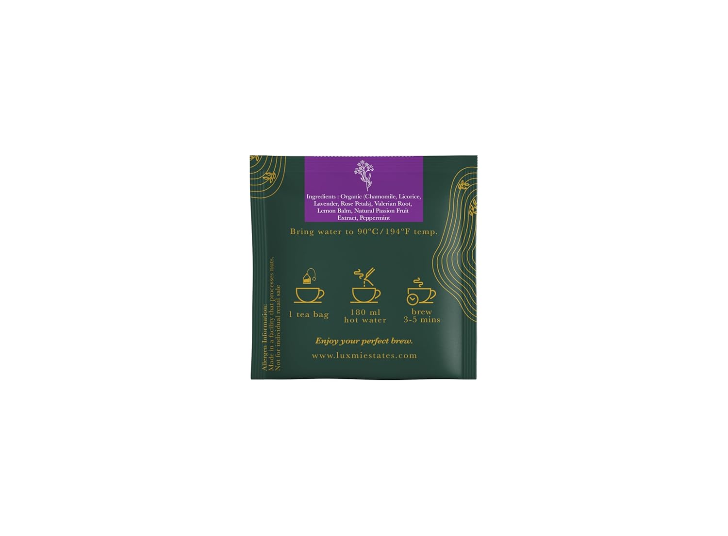 LUXMI Estates Valerian Dream Organic Valerian Root Tea (90 Tea Bags) Caffeine Free Tea Bags for Sleep, Relaxing, Calming, and Stress Relief, with Certified Organic Valerian Root Tea