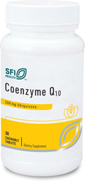 Klaire Labs SFI Health Chewable Coenzyme Q10-300 Milligrams High Strength CoQ10 as Ubiquinone, Emulsified with Vitamin E for Superior Absorption (30 Tablets)