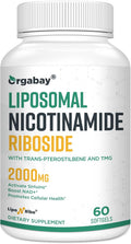 Orgabay Liposomal Nicotinamide Riboside 2000 MG with TMG and Pterostilbene, Boosting NAD+, Support Healthy Aging, 60 Count