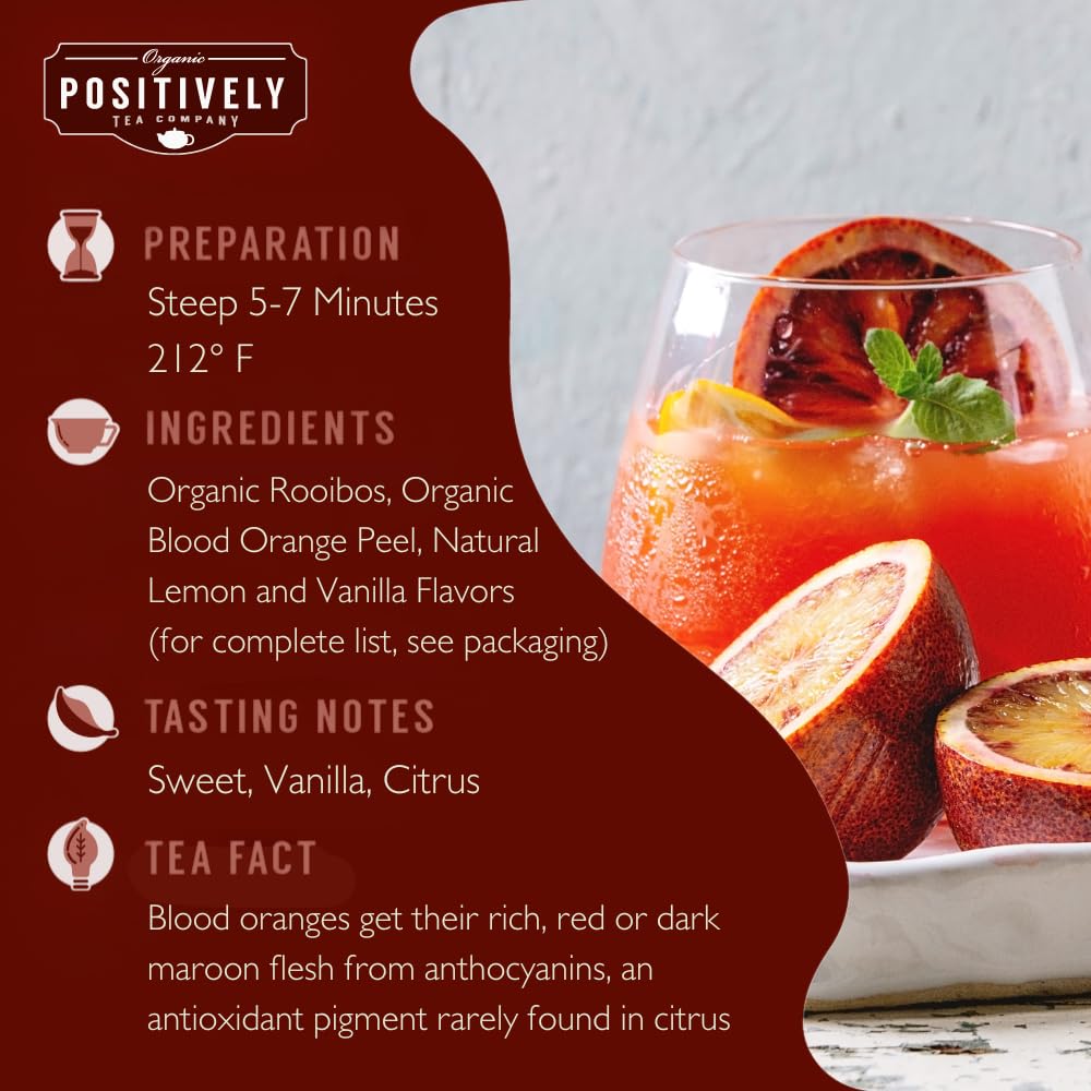Organic Positively Tea Company, Rooibos Tea Sampler, Loose Leaf, 4 Ounce, 3 Pack